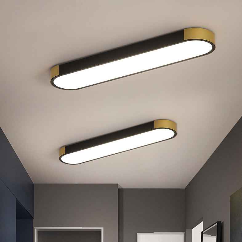 Contemporary Rectangular LED Flush Mount Ceiling Light with Minimalist Design