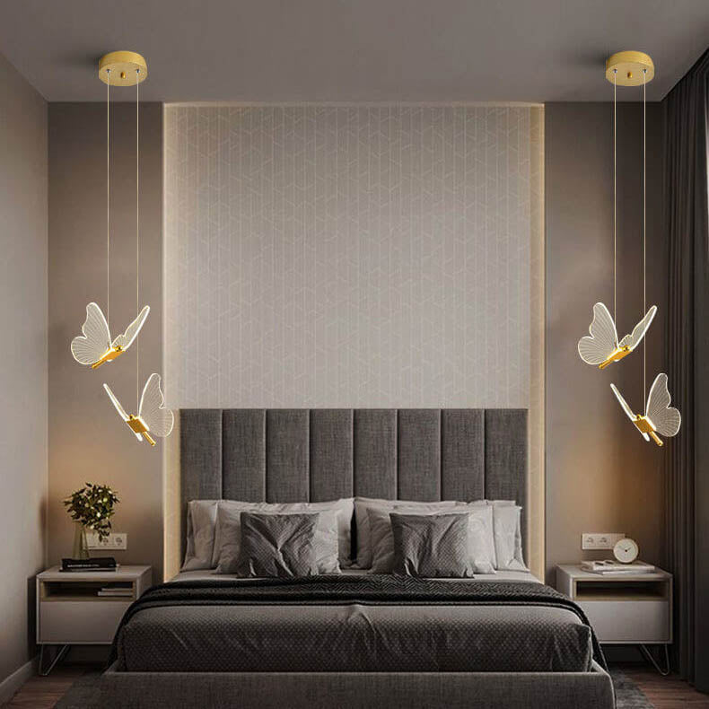 Elegant Acrylic Butterfly LED Pendant Lamp