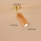Nordic Minimalist Walnut Wood Linear Track LED Ceiling Light - Available in 1, 2, 3, or 4 Lights