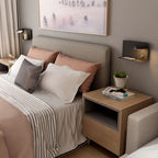Contemporary Square Iron LED Wall Sconce Lamp with USB Rechargeable Feature