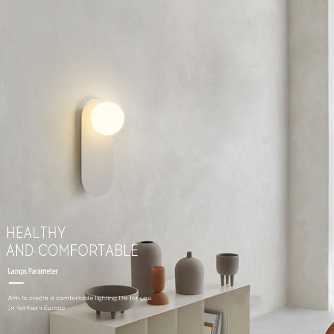Nordic Minimalist Glass Ring 1-Light Wall Sconce