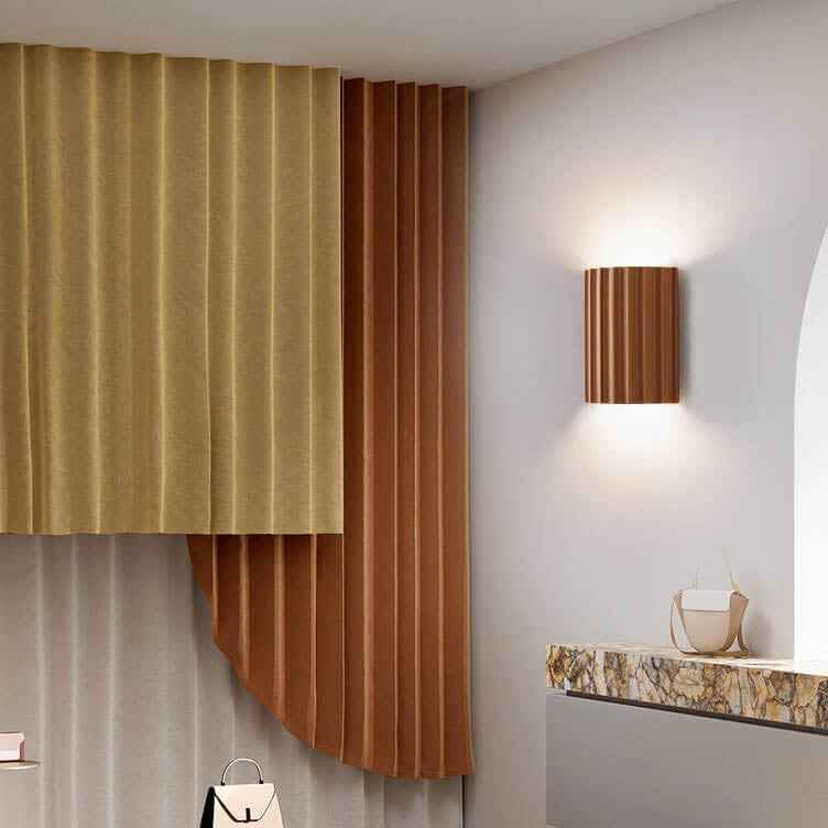 Striped Half Cylinder Macaron Resin Wall Sconce Lamp with 1 Light