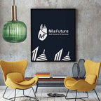 Simple Striped Glass Lantern Pendant Light with Single Bulb