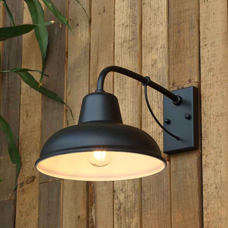 Rustic Iron Waterproof Outdoor Wall Sconce Lamp with Vintage Charm - 1-Light
