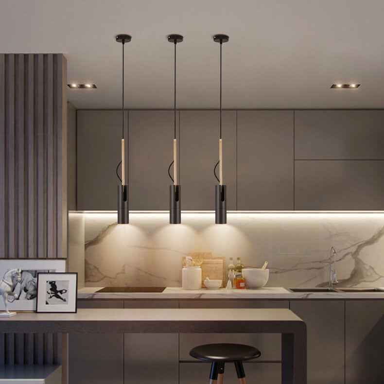 Contemporary Gold 1-Light LED Spotlight Pendant