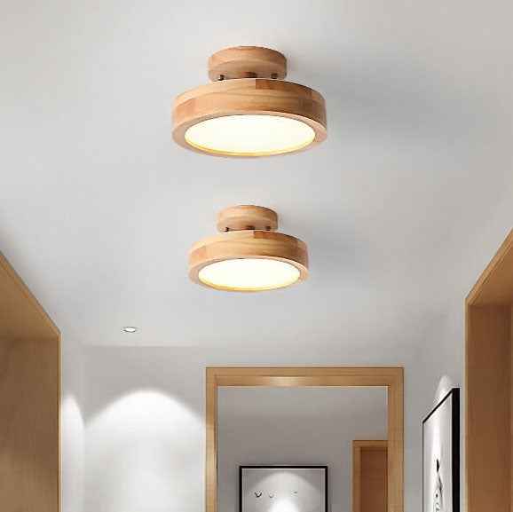 Nordic Style Round LED Semi-Flush Mount Ceiling Light