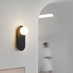 Nordic Minimalist Glass Globe Wall Sconce Light 1-light