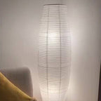 Nordic Minimalist Rice Paper 2-Light Column Floor Lamp