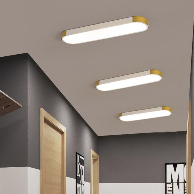 Modern Minimalist Rectangular LED Ceiling Light | 1-Light Flush Mount