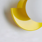Contemporary Minimalist Colorful Glass Semi-Circle Wall Sconce Lamp with One Light