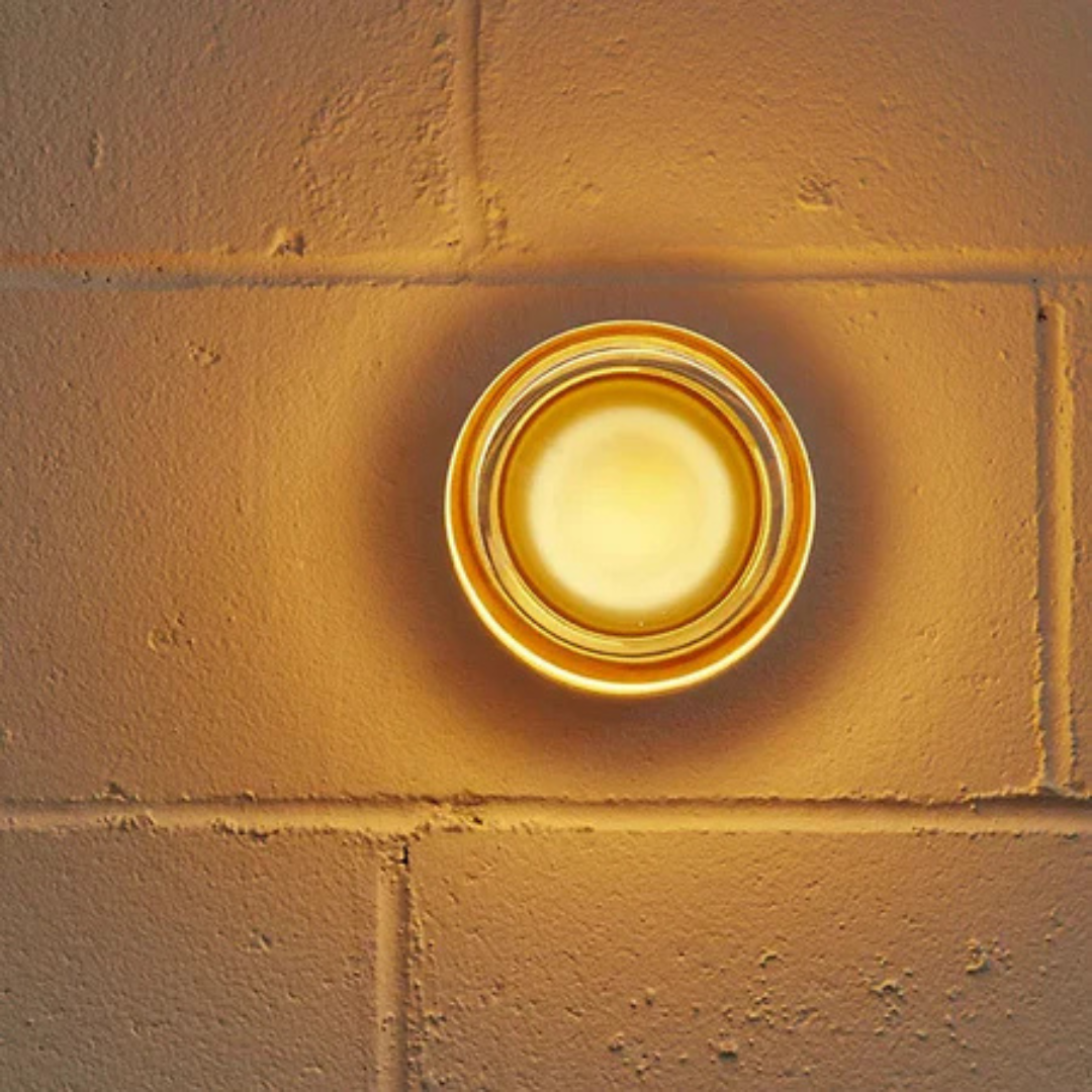 Modern Glass Round Wall Sconce LED 1-Light