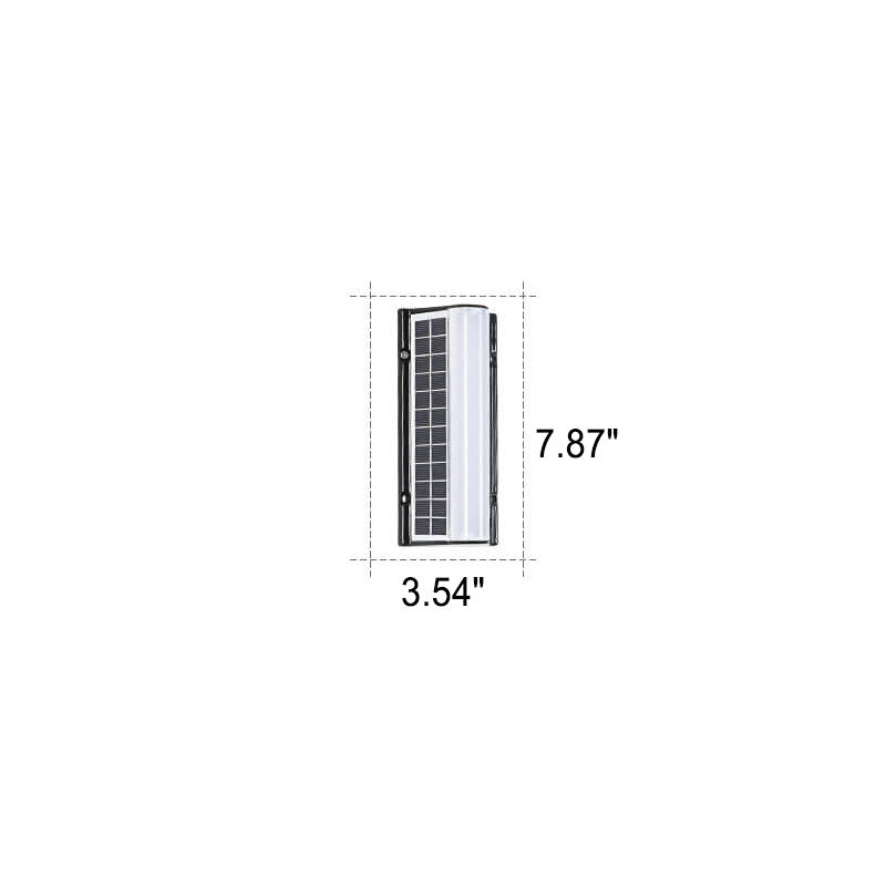 Contemporary Waterproof Outdoor Garden Wall Light with Long Acrylic Solar LED
