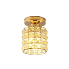 Mezula - Modern Gold Round Glass Ceiling Lamp