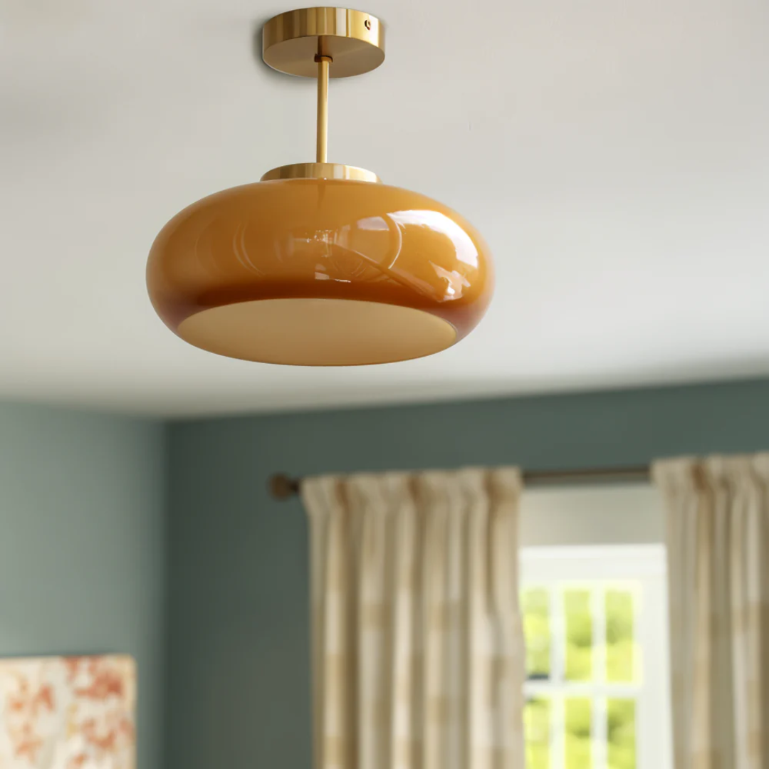 Flixar - Old-fashioned Yellow Ceiling Lamp
