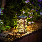 Senti - Solar Outdoor Lamp with Leaf Pattern