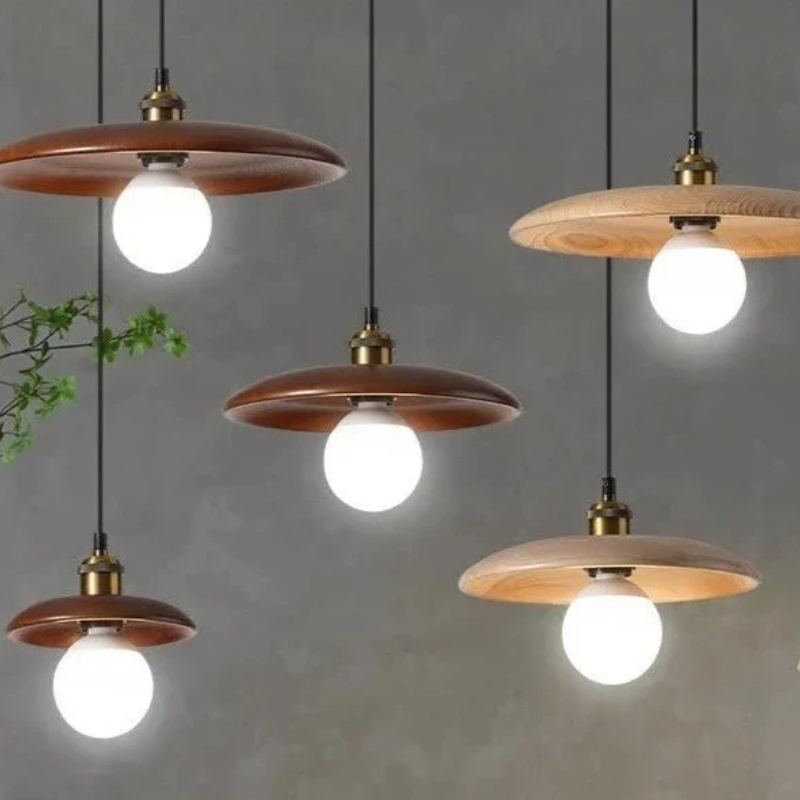 Virena - Nordic Minimalist Wooden LED Hanging Lamp