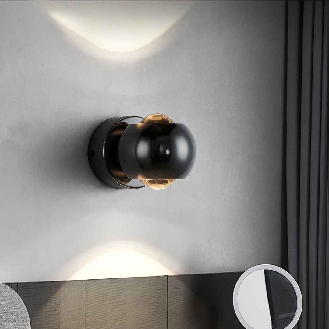 Cino Wandlamp | Metaal met Kristalglas, Up & Down Licht