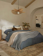 Bela Platform Bed | Upholstered, Low Rounded Headboard