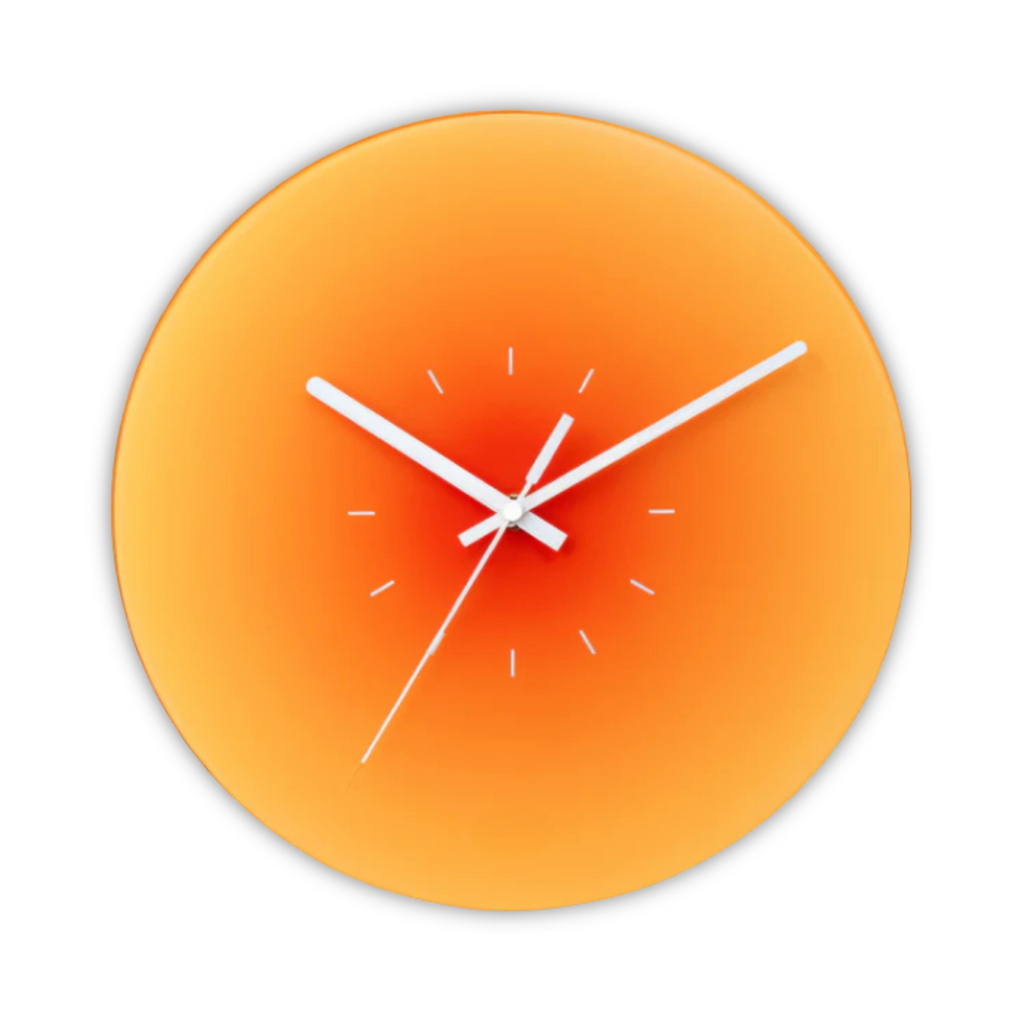 Sunset - Wall Clock Made of Glass