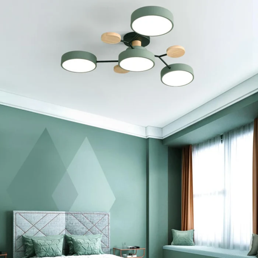 Cirno LED Plafondlamp | Modern Design met Houten Accenten