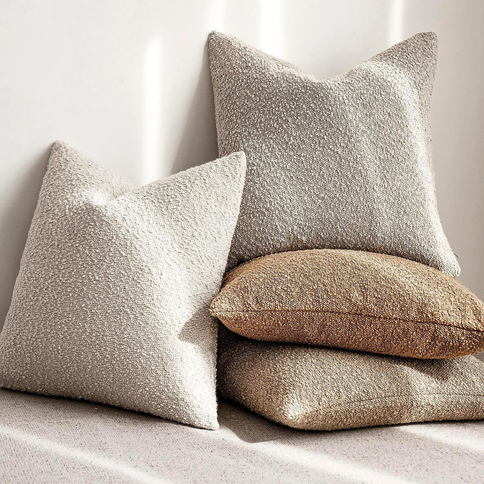 Bela Bouclé Kussenhoes | Elegant Design, 45x45 cm