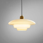 NordWeiß: Scandinavian Glass Pendant Light – Round Milk Glass Hanging Lamp for Dining Room & Living Room