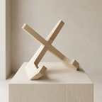 Wooden Book Stand Pine Wood X Frame Desktop Holder