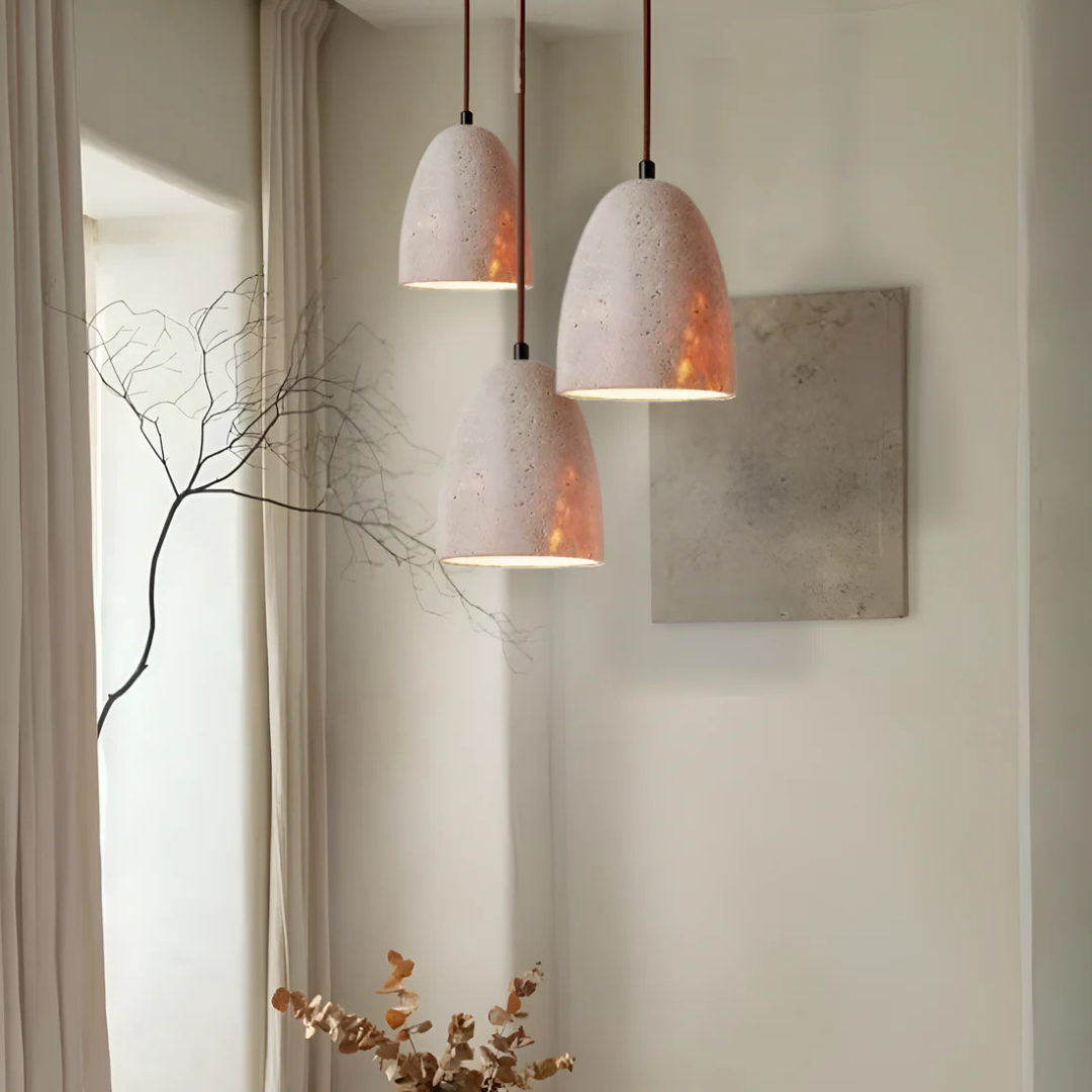 Nerina - Vintage Travertine Hanging Lamp