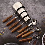 Kairo Measuring Cups & Spoons | Eikenhout & RVS, 8-delige set
