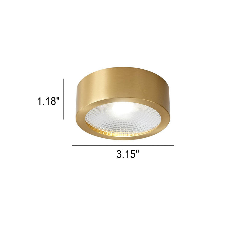 Nordic Style Ultra-Thin All-Copper LED Flush Mount Light