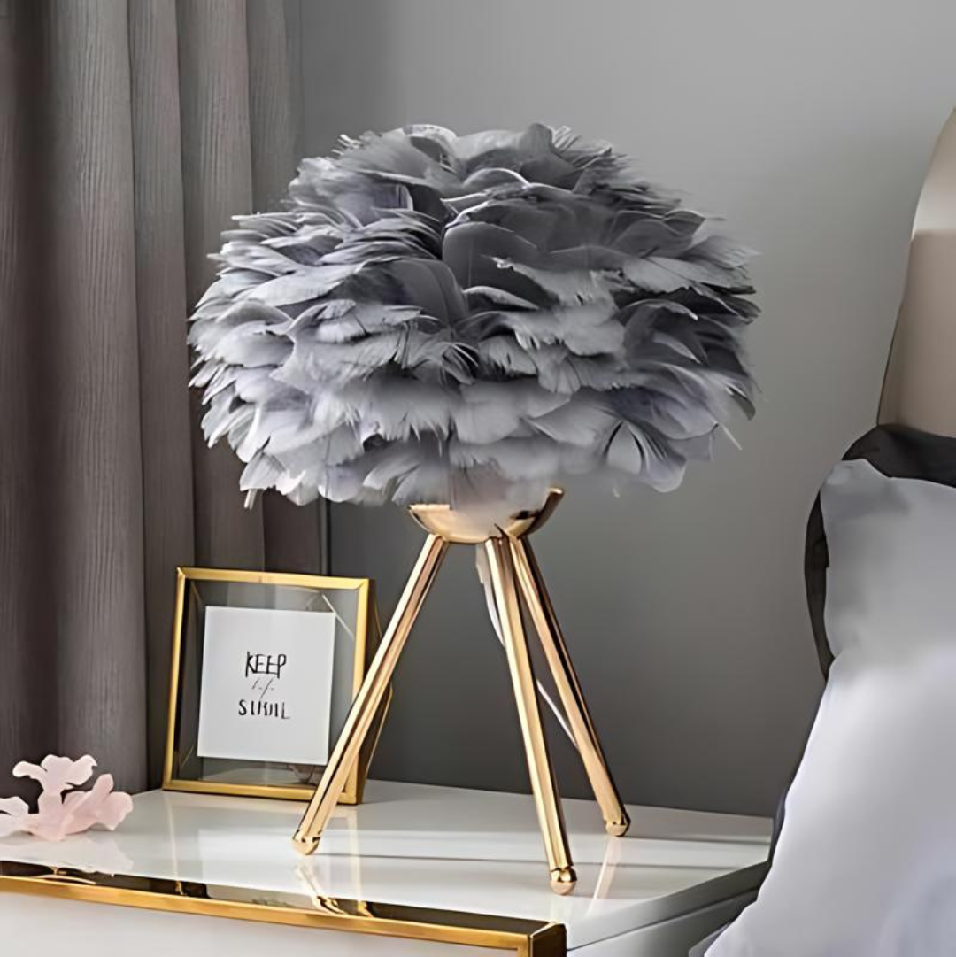 Vynex - Luxury Table Lamp With Soft Feathers