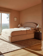 Nexus Platform Bed | Arched Headboard, Bespoke Upholstery