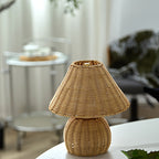 Bela Desk Lamp | Handwoven Bamboo, USB-Powered Ambient Light
