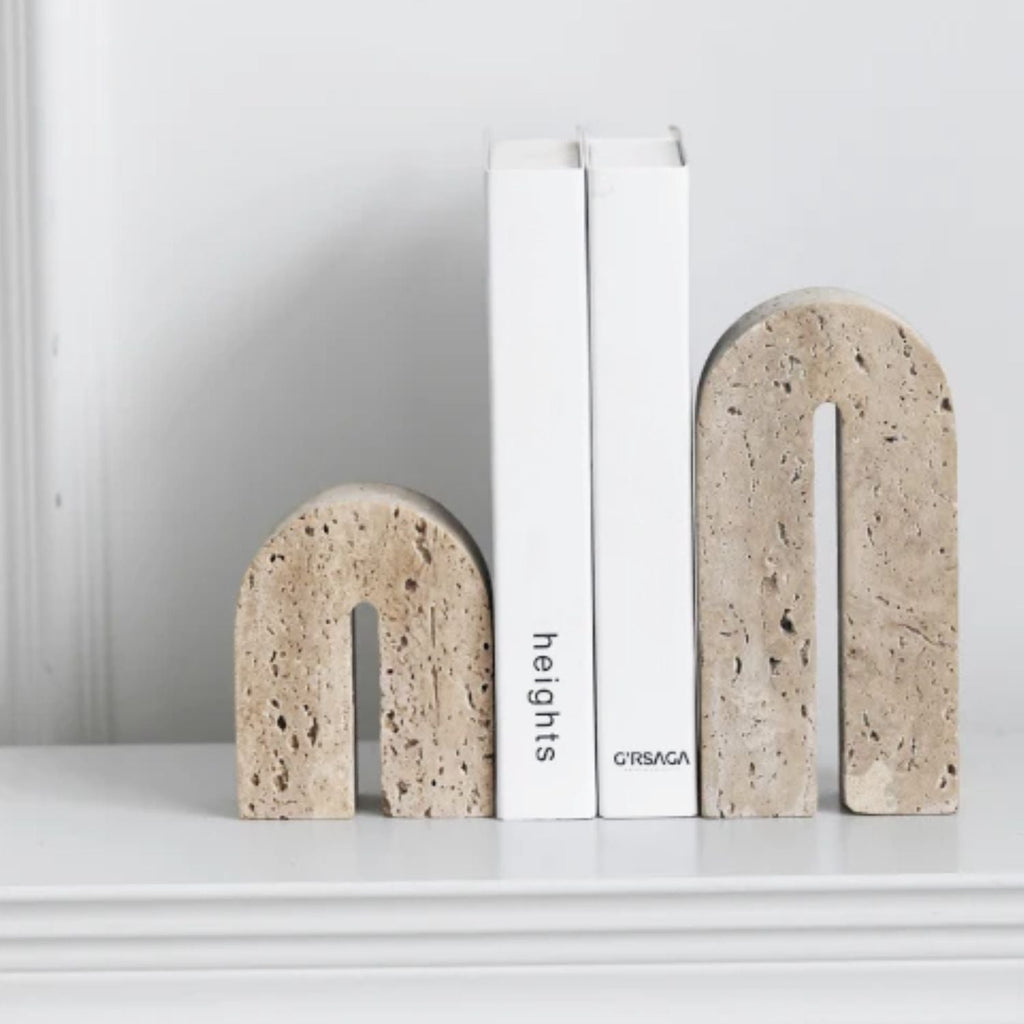 Bela Small Decorative Arch | Natural Travertine Stone, Minimalist Design