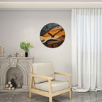 Bela Round Wall Clock | Silent Non-Ticking, Tempered Glass