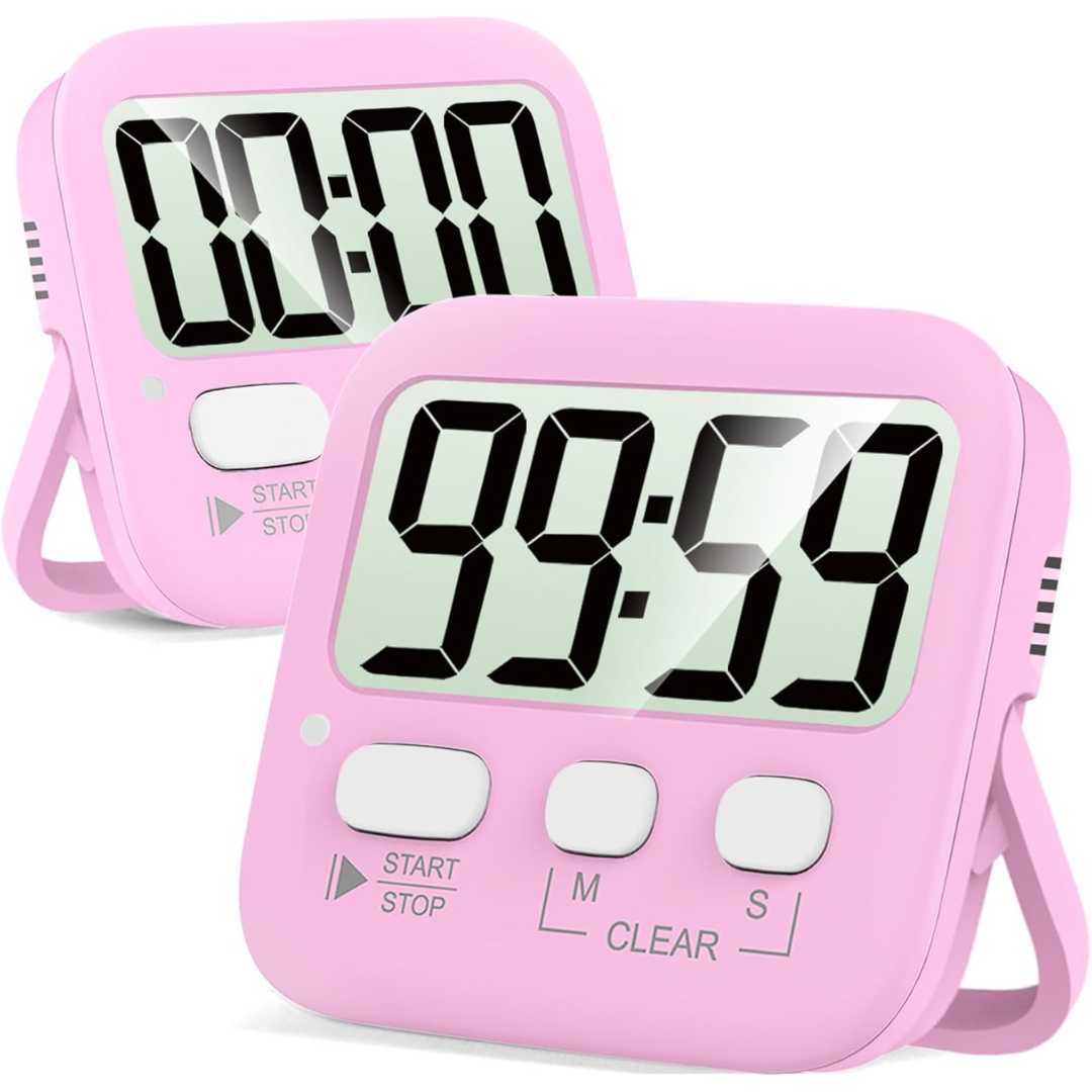 Kitchen Timer Digital Magnetic 2 Pack Countdown Stopwatch