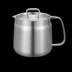 Deep Fryer Pot with Integrated Oil Strainer Stainless Steel Silver Kitchen Frying Pot