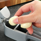 2-in-1 Garlic Press and Slicer – Aluminum Alloy Kitchen Tool for Garlic Preparation