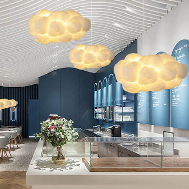 Cloud-Inspired 1-Light LED Pendant Fixture