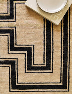Senna Geometric Wool Rug | Hand-Knotted, Durable Design