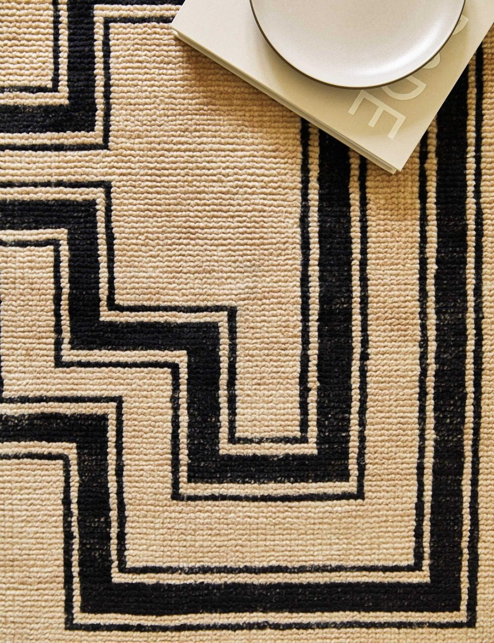 Senna Geometric Wool Rug | Hand-Knotted, Durable Design