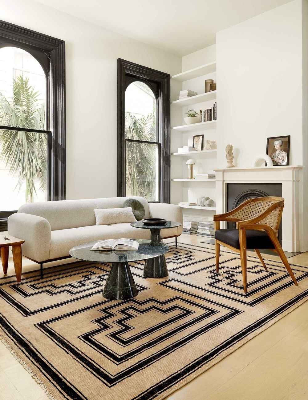 Senna Geometric Wool Rug | Hand-Knotted, Durable Design