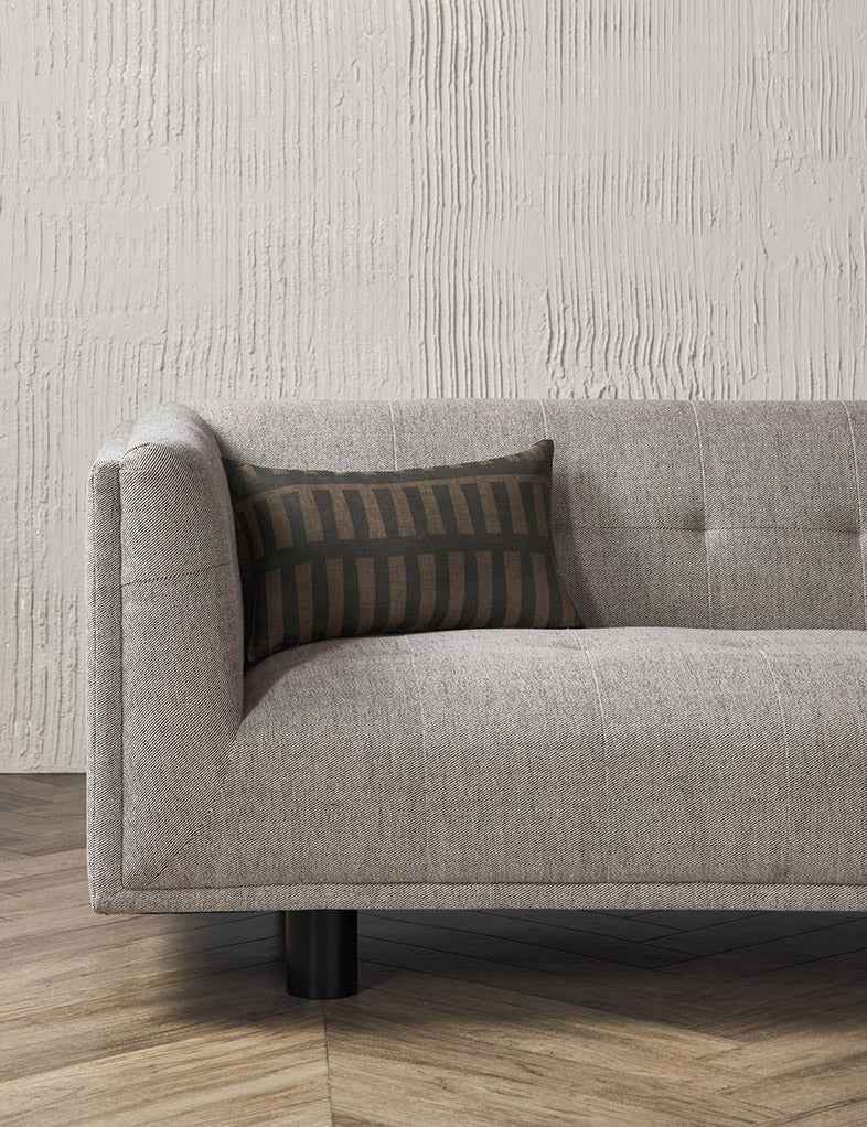 Kona Decorative Pillow | Soft Linen Weave, Geometric Pattern
