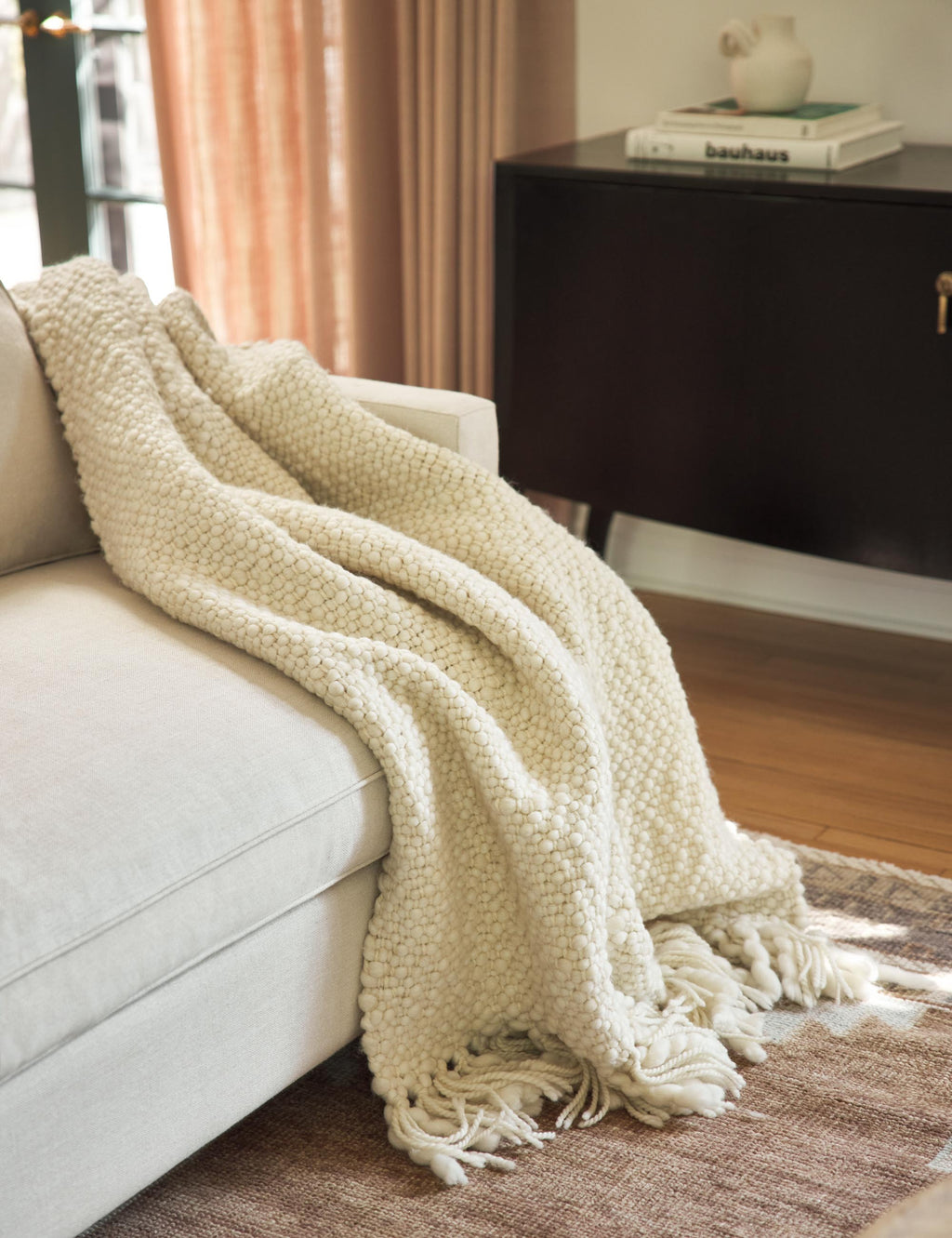 Olea Handwoven Throw | Chunky Knit, Artisan-Made in Argentina
