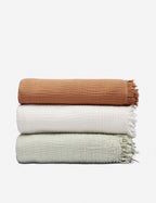 Alaia Bed Cover | Organic Cotton, Fringed Ends