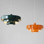 Vintage Nordic Multi-Layer Round Metal Pendant Light with Single Bulb