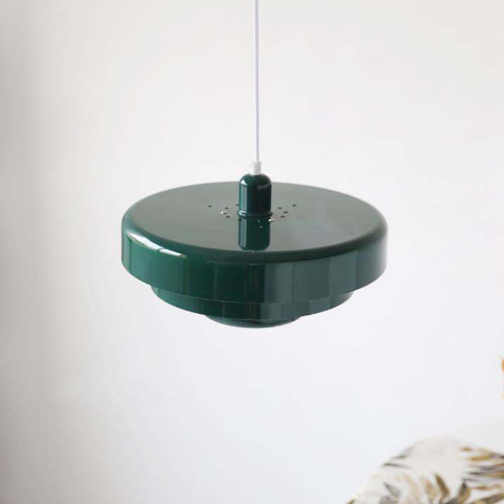 Vintage Nordic Multi-Layer Round Metal Pendant Light with Single Bulb