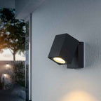 Contemporary Waterproof Square LED Spotlight for Outdoor Garden Wall - Adjustable Angle Sconce Lamp