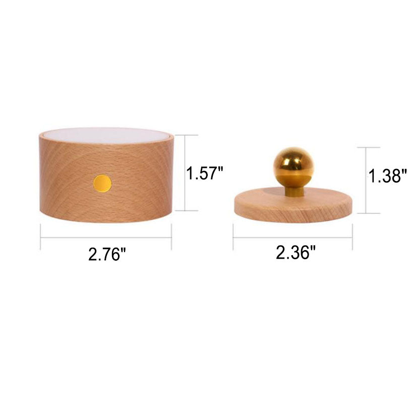 Minimalist Wooden USB Rechargeable Touch-Controlled Magnetic LED Wall Sconce Lamp