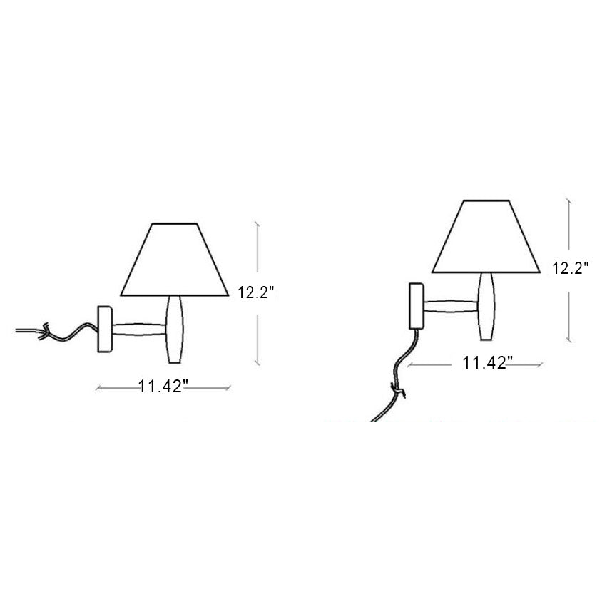 Minimalist European Glass and Solid Wood 1-Light Wall Sconce